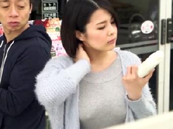 ノーブラで買い物に行ったばかりに性暴行被害に遇う巨大な乳房の人妻