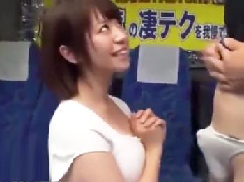 乳な尾上若葉ちゃんの凄い性テクニックに耐え切れたら膣射中出し交尾!!