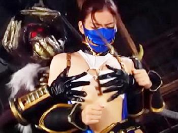 怪人から中出し陵辱された巨乳の形が綺麗なくノ一