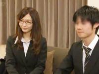 モデル体型の美女会社員が新人部下と親睦深めるために中出し交尾