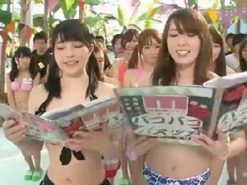 AV女優だらけのファン感謝運動会で乱交→有名女優に精液ぶっかけ