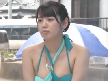 彼氏と一緒にマジックミラー号に乗った巨乳素人が猥褻マッサージで発情→中出し受け入れ