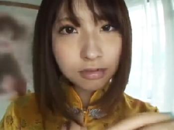 キュートな素人娘にチャイナ服を着させてハメ撮り膣内射精