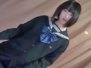 先輩とのSEXの練習に援交する黒髪女子校生