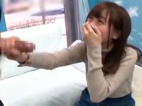 巨乳素人保育士が早漏改善のために女陰で手慣らし