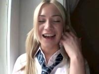 交換留学生の金髪女子校生ナンパハメ→侍DNA中出し注入!!