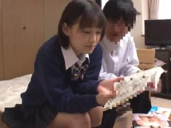 先輩女子校生に土下座で頼み込んで膣射交尾頂きました