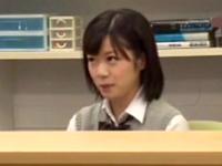 おとなしそうな図書委員女子校生を学校でSEX肉棒調教!!