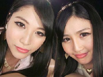 1本の男根を貪り喰らう痴女コンビによる衝撃の丸呑みノーハンドバキュームフェラチオ!!