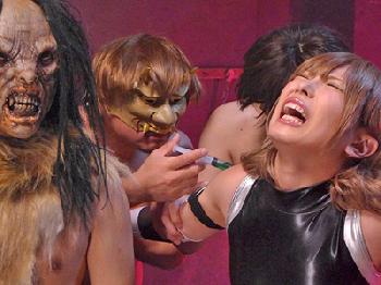 大人気エロゲームを実写化!!薬によってアヘ顔イキするくノ一たち