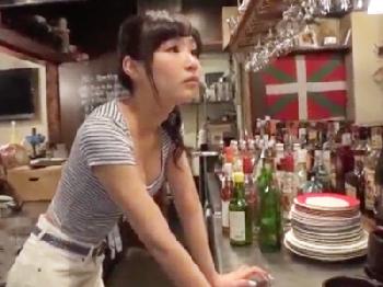 神奈川で噂のオシャレなスペインバルで働く看板娘を直撃→他スタッフが休憩中に店内性交