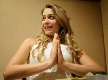 凄く綺麗なブロンド白人と旅館でしっぽりブッ込み倒し