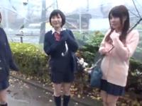 制服姿の現役女子校生と援交ハメ→ビッチ股間の穴に大人スペルマ孕ませ射精注入!!