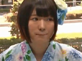 マジックミラー号で初見ペニスにぶっかけられる浴衣素人W