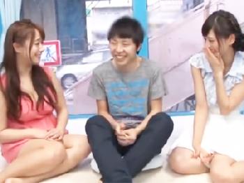 美女二人の優しい筆おろし!!こんな童貞卒業羨ましすぎる…