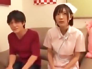 ナースコスプレの巨乳美少女が一般男性宅を訪問し至高の性的奉仕W