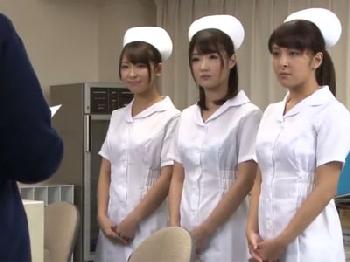 色情狂研修ナース達が全身ローション塗れで男性器に奉仕