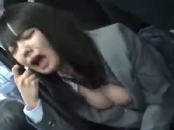 冷血男に痴漢されて抵抗できずにそのままペニス挿入される制服女子校生