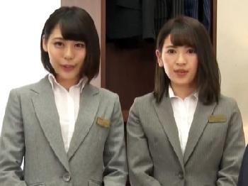 スーツの採寸時に尺八ごっくん射精のサービスをしてくれる紳士服売り場の店員W