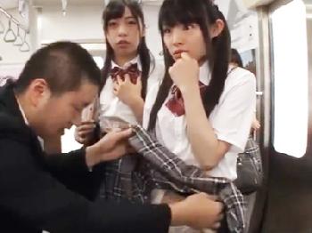 変態教師が時間を止めて通学電車や校内で学校中の生徒に種付け強姦W