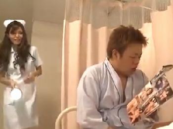 夜な夜なエロ本を見ていた患者ペニスを好き放題するギャルナース!!