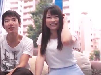 マジックミラー号で彼氏とは比べ物にならない性技を知りガクガク痙攣絶頂する美少女の性行為