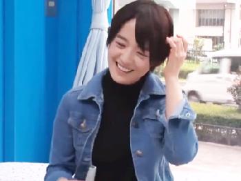 巨乳ショートヘアな素人娘をナンパ→中出し頂きました