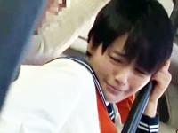 至る所で男にカラダをリクエストされる黒髪女子校生→ドМ性癖開花でペニス受け入れW