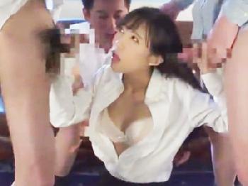 美女会社員が次から次へと肉棒を挿入される中出し拷問性暴行に精神崩壊