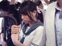 バス内で媚薬塗りこまれる制服女子校生→降車後にいきなり拉致られ中出し性暴行