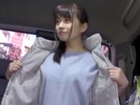 ナンパされて車内に乗り込みエスカレートする要望に答えてあげる素人人妻