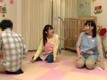 巨乳保母さんたちが性的欲望が爆発寸前→若いペニスにムラっと興奮して痴女3P