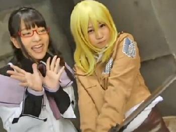 時間を止められ遠慮なくオタク達に挿入されるコスプレイヤーW