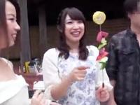 電車で寝た美女会社員のパンスト破って手マンしてついには性交