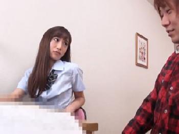 挑発的な視線で見つめてくる色情狂女子校生と全力の性交→精液ぶっかけ