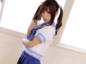 と言いながら感じまくりの生意気な後輩女子校生と校内SEX