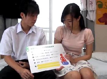 ボイン女子大生家庭教師を言葉巧みに騙して…生徒を中出し筆おろし!!