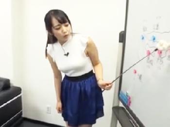 凄く綺麗なお天気お姉さんがレポート指導からのSEX指導される!!