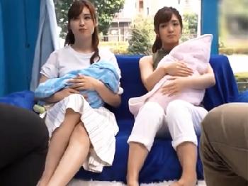 子供をつれて散歩中の美麗人妻をマジックミラー号に連れ込み→奇跡の精液ぶっかけ