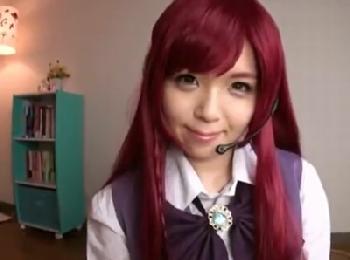 コスプレが抜き取った精液をグラスでごっくん!!