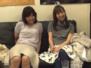 相席屋でナンパした素人娘2人組を自宅に連れ込み乱交パーティー!!