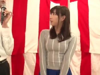 絶頂耐えエロ企画で見事絶頂→罰ゲーム挿入に涙目巨乳素人