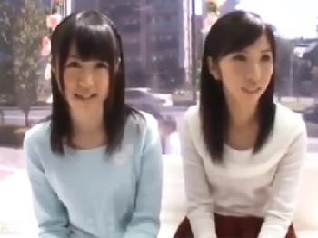 道行く素人娘二人を捕まえてマジックミラー号に招待→友人に見られながら抱かれる素人娘