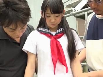 優等生の女子校生をペットにして陰毛がないワレメとアナルを犯す青姦SEX