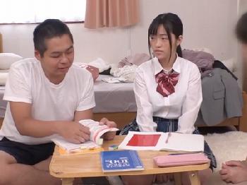 耳元で女子校生にささやかれて爆乳女子校生と熱々な性交