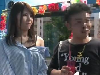 素人カップルがマジックミラー号の餌食となり→彼女が女陰へ直射精寝取られ展開