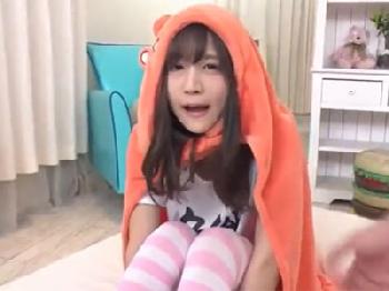 干物妹コスプレの美少女と禁断コンドーム未装着の膣射性交