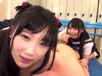 会社内でペニス受け入れる性豪オフィスレディに顔面射精でお仕置き