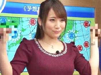 顔も体も満点な女子アナウンサー2名がおめこをグッショリ濡らして淫語ゴムなし挿入放送W