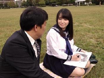 美少女女子校生が中年男と体液交換!!ネットリディープキスで絶頂させられたピュア女子